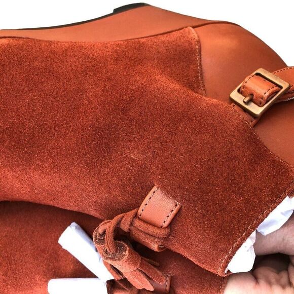 WOLVERINE Socialite Samantha Pleet 1000 mile Wedge Suede Ankle Boot - Picture 4 of 8